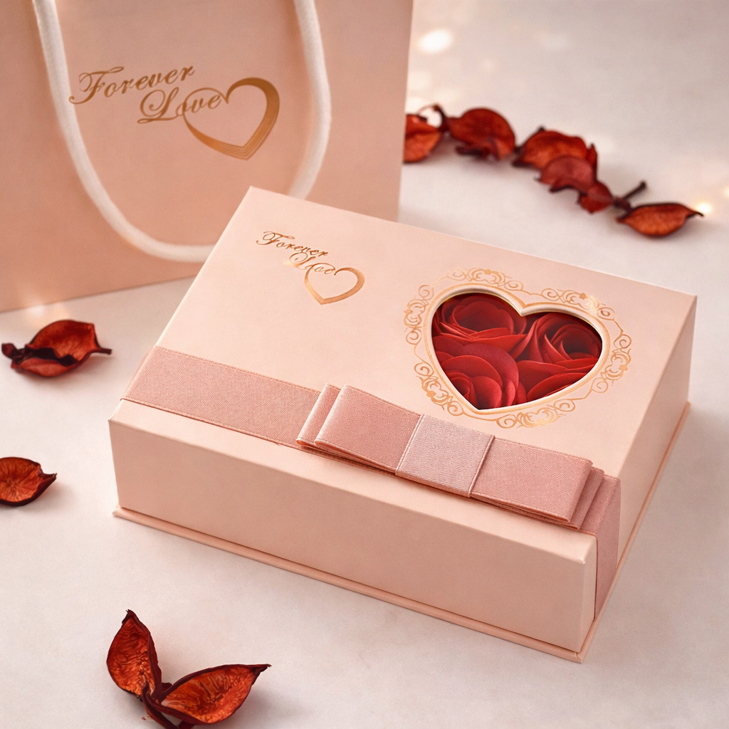 Forever Love Gift Box (Roses + Necklace Set)