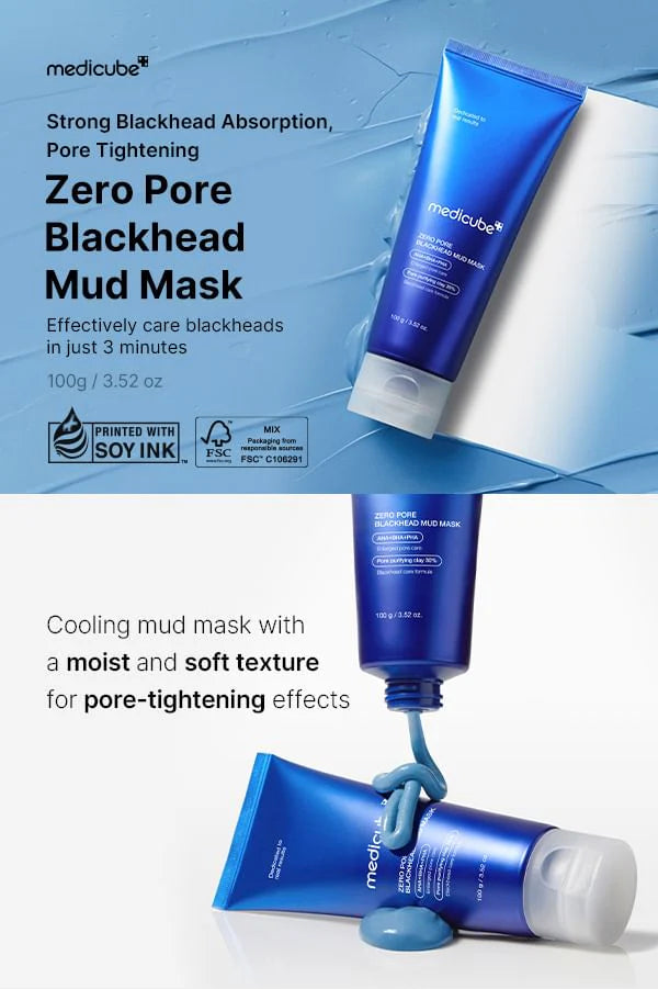 medicube zero pore blackhead mud mask